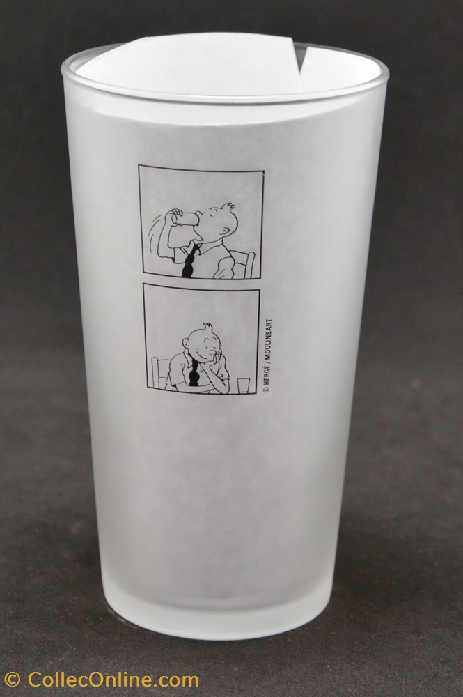 Moulinsart - Verre givré - Tintin ivre de la table argenterie verres moulinsart verre givre tintin ivre