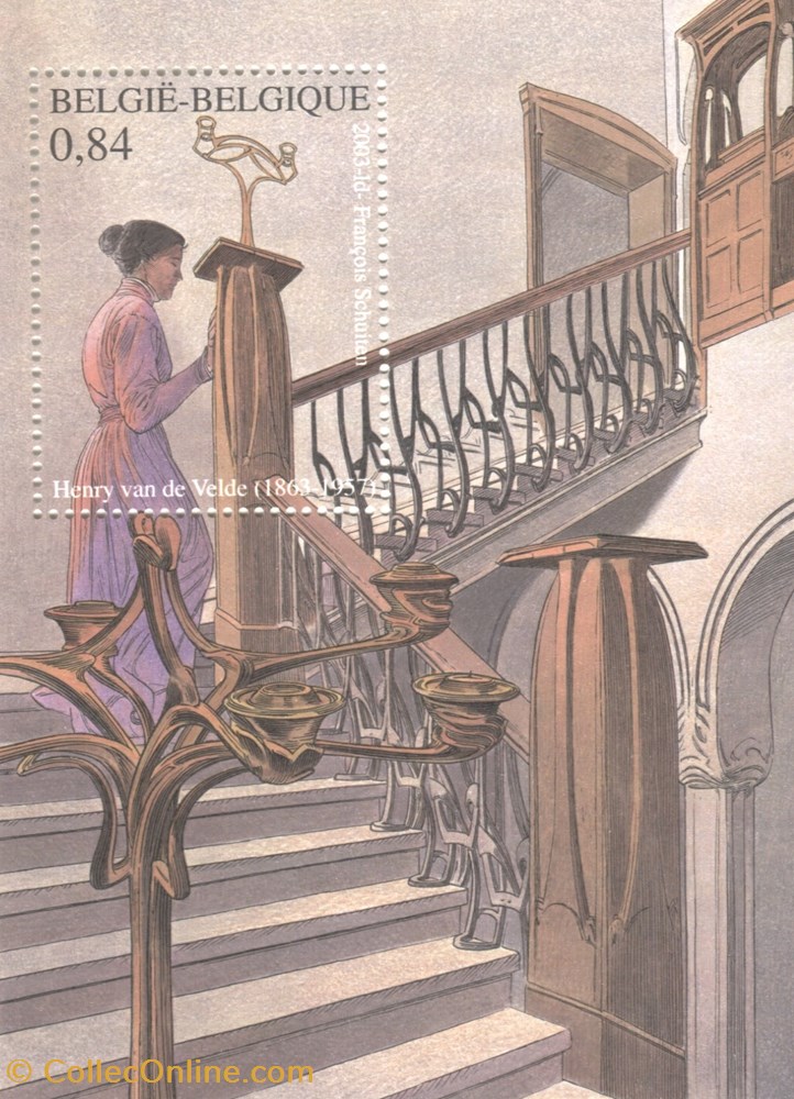 timbre belgique bloc neuf 2003 0 94 hommage a francois schuiten