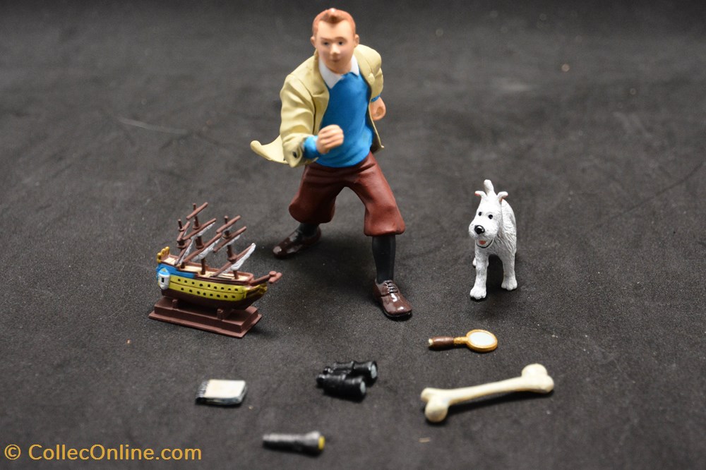 Plastoy - 2011 - Tintin et 6 accessoires figurines plastoy 2011 tintin et 6 accessoires