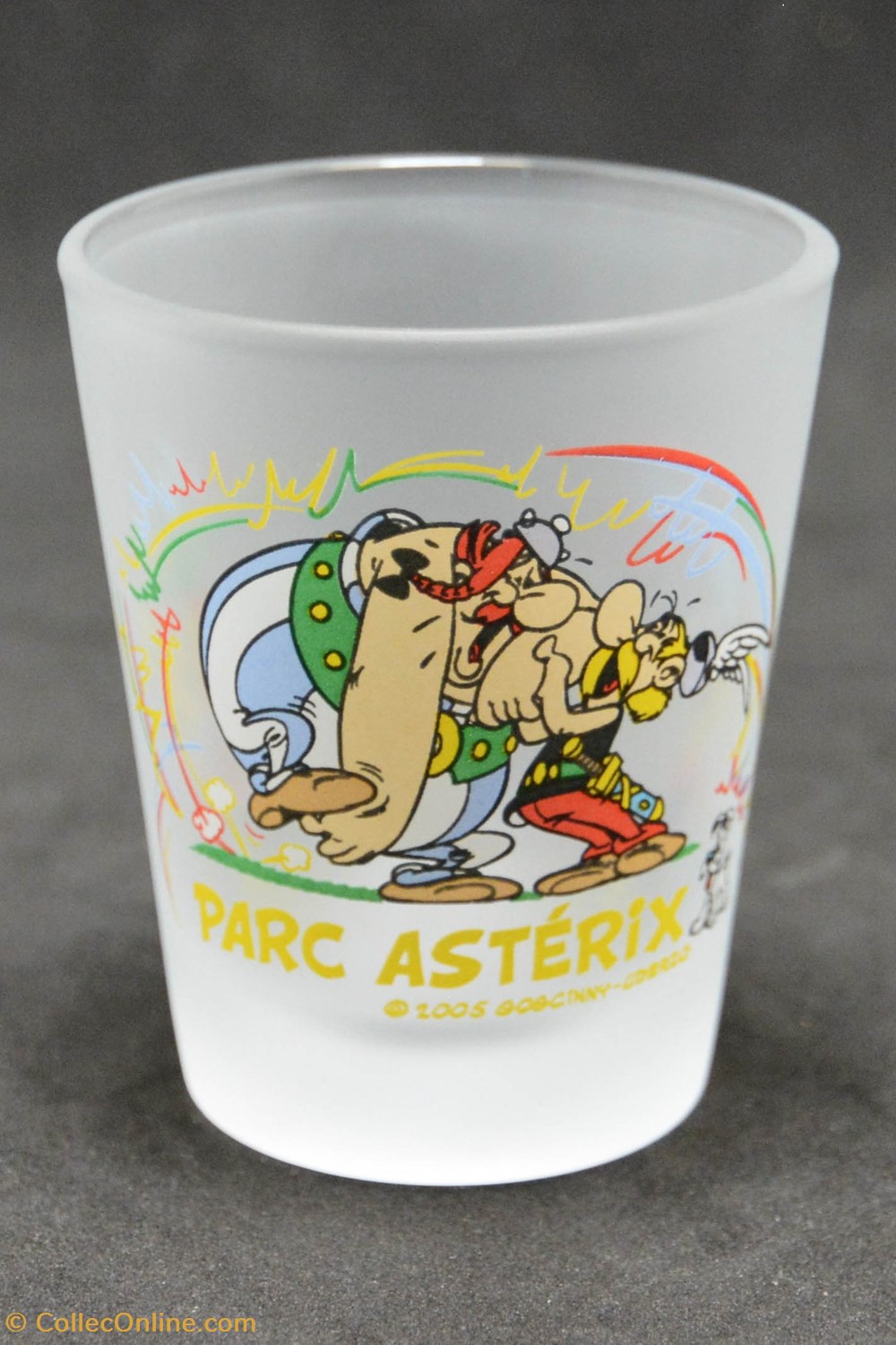 art de la table argenterie verres parc asterix 2005 verre a shoot