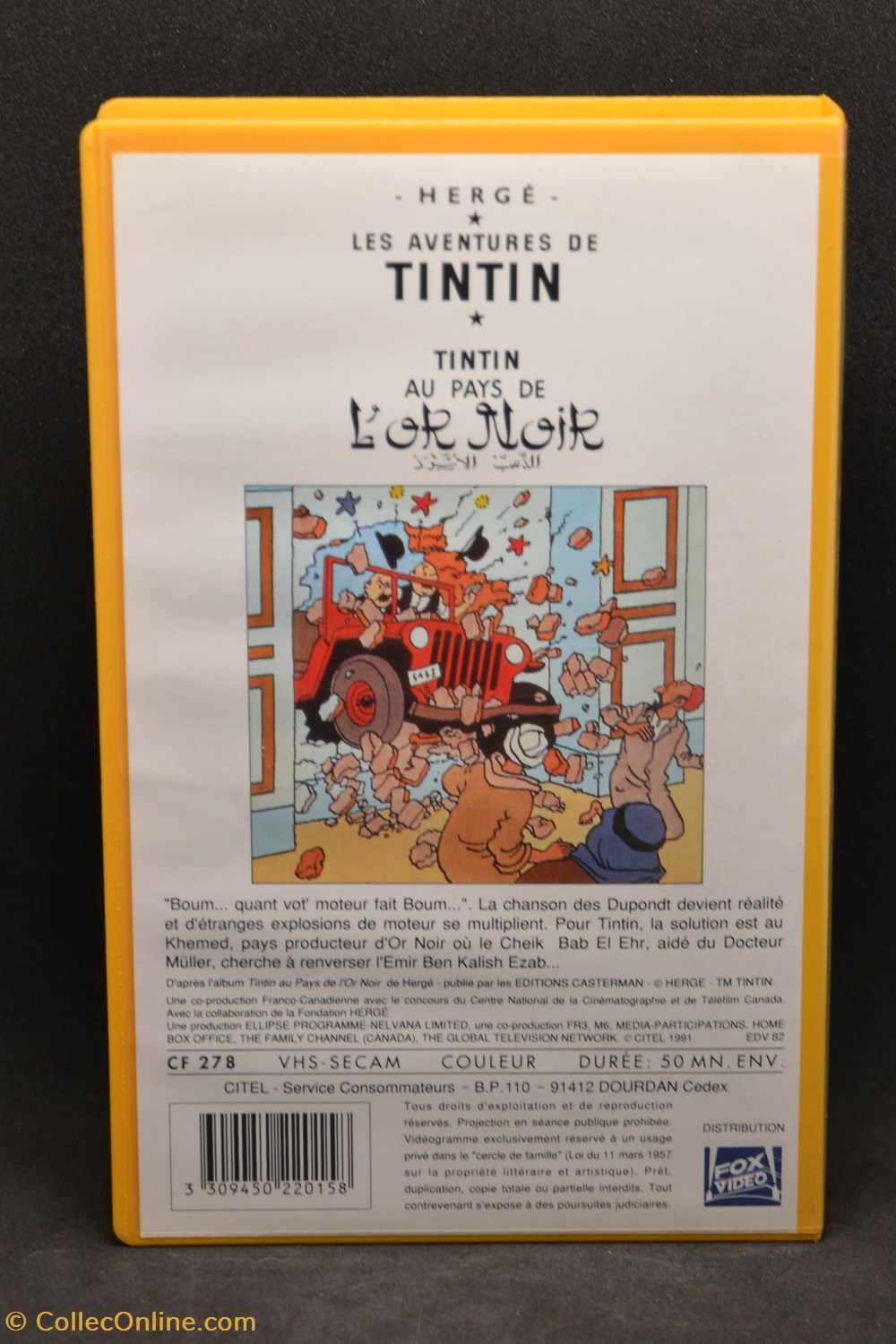 divers film dvd blu ray vhs citel 1991 13 tintin au pays de or noir