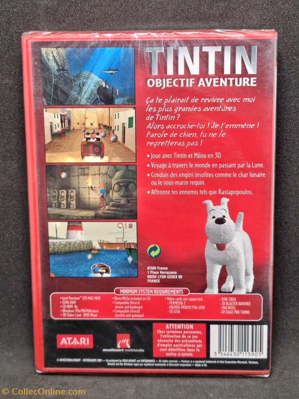 Jeux PC - Tintin, objectif aventure jouets jeux pc tintin objectif aventure