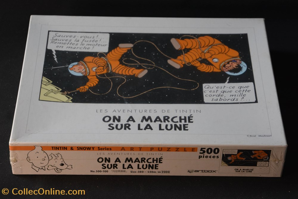 jeux jouet puzzle artbox japon annees 90 500 pieces on a marche sur la lune