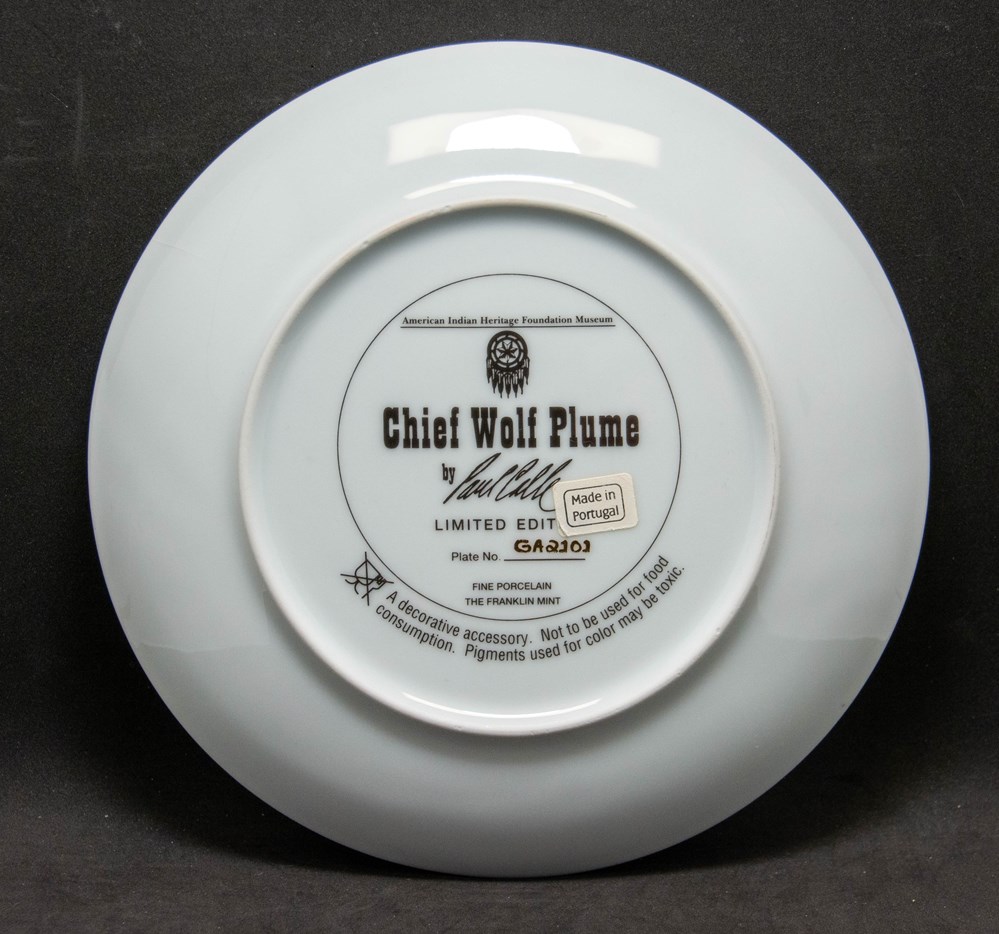 Chief Wolf Plume art de la table argenterie assiettes plats chief wolf plume