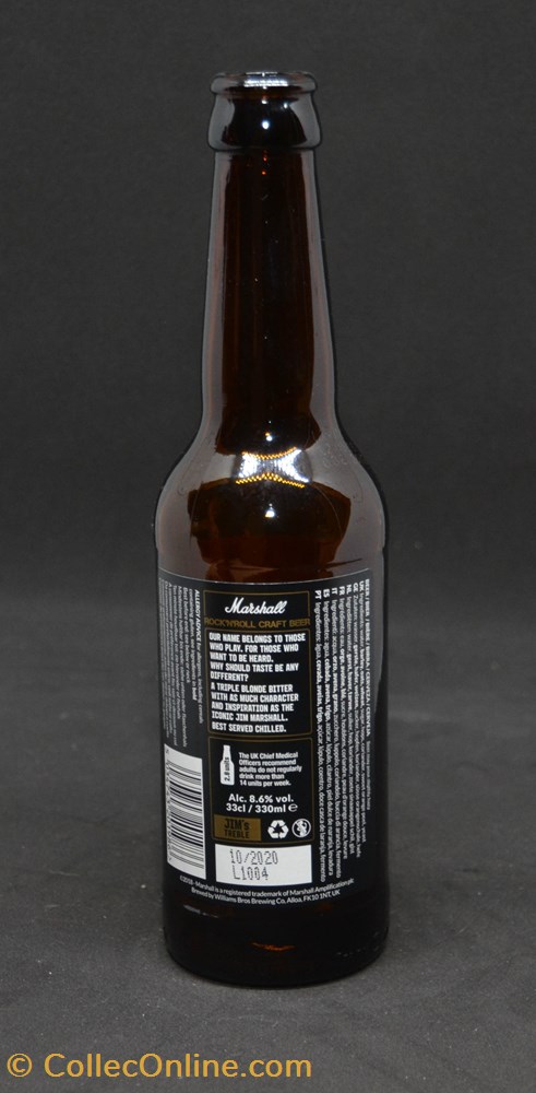 Marshall - Blonde - UK - 8,6% - 33cl art la table argenterie bistrot alimentation bouteille marshall blonde uk 8 6 33cl