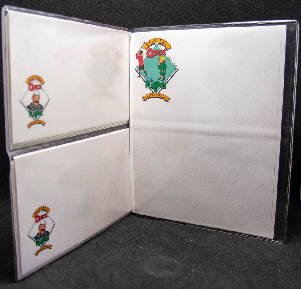 documents anciens autres quick flupke 1988 set enveloppe et papier a lettre