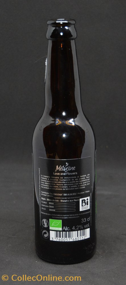 Mélusine Love & Flowers - Blanche - FR - 4,2% - 33cl art de table argenterie bistrot alimentation bouteille melusine love flowers blanche fr 4 2 33cl