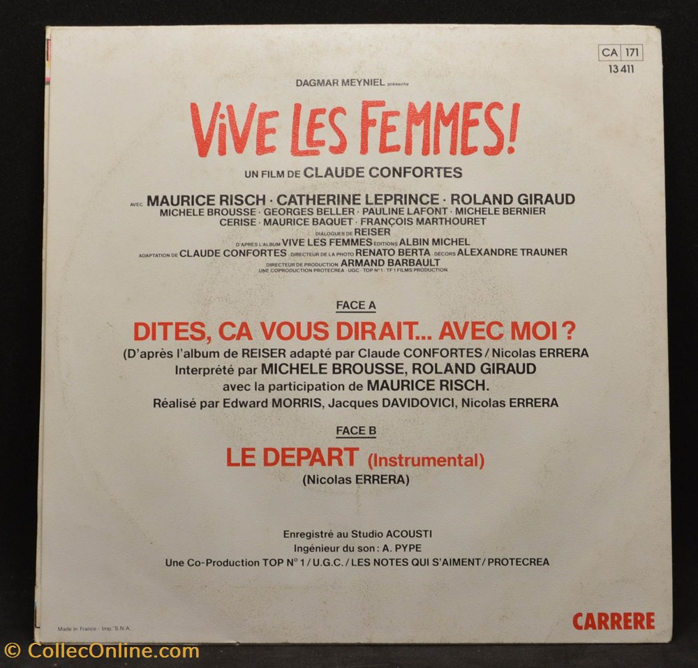 Vinyl - 45 tours - 1984 - Vive les femmes ! musique instruments disques vinyles vinyl 45 tours 1984 vive les femmes