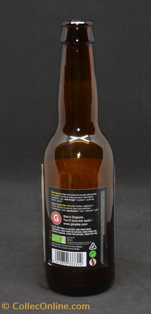 Ginette - Blonde - BE - 5% - 33cl art la table argenterie bistrot alimentation bouteille ginette blonde be 5 33cl
