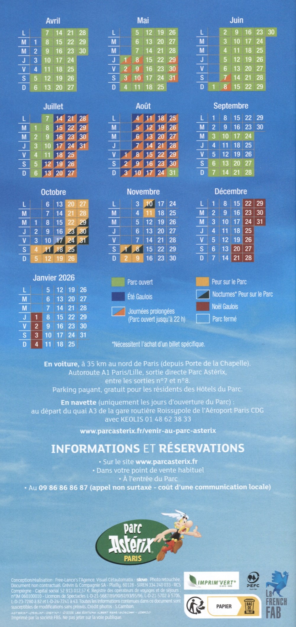 Brochure - Parc Astérix - 2025 documents anciens publicites brochure parc asterix 2025