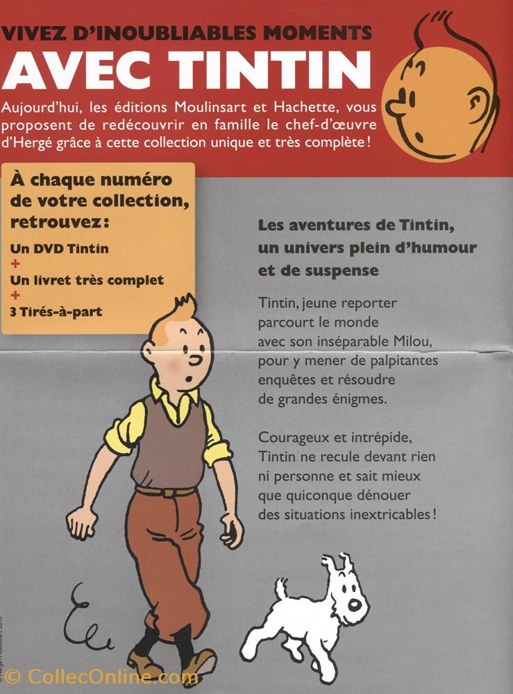 vieux papier ticket d entree hachette collection tintin 2010 presentation