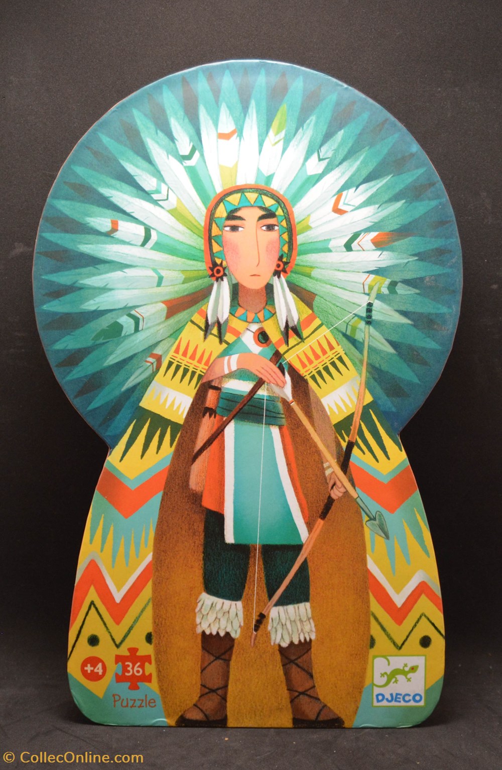 jeux de societe jouets casse tete puzzle indien djeco 36 pieces tatanka jeune indien
