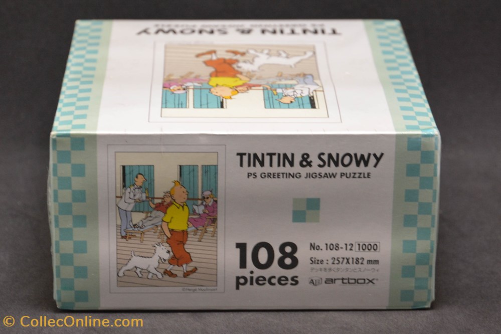 ArtBox - Japon - Années 90 - 108 pièces - Tintin & Snowy - Bleu 4 jeux jouets puzzle artbox japon annees 90 108 pieces tintin snowy bleu