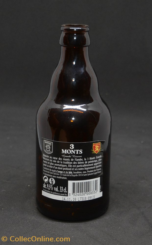 art de la table argenterie bistrot alimentation bouteille 3 monts ambree fr 9 5 33cl