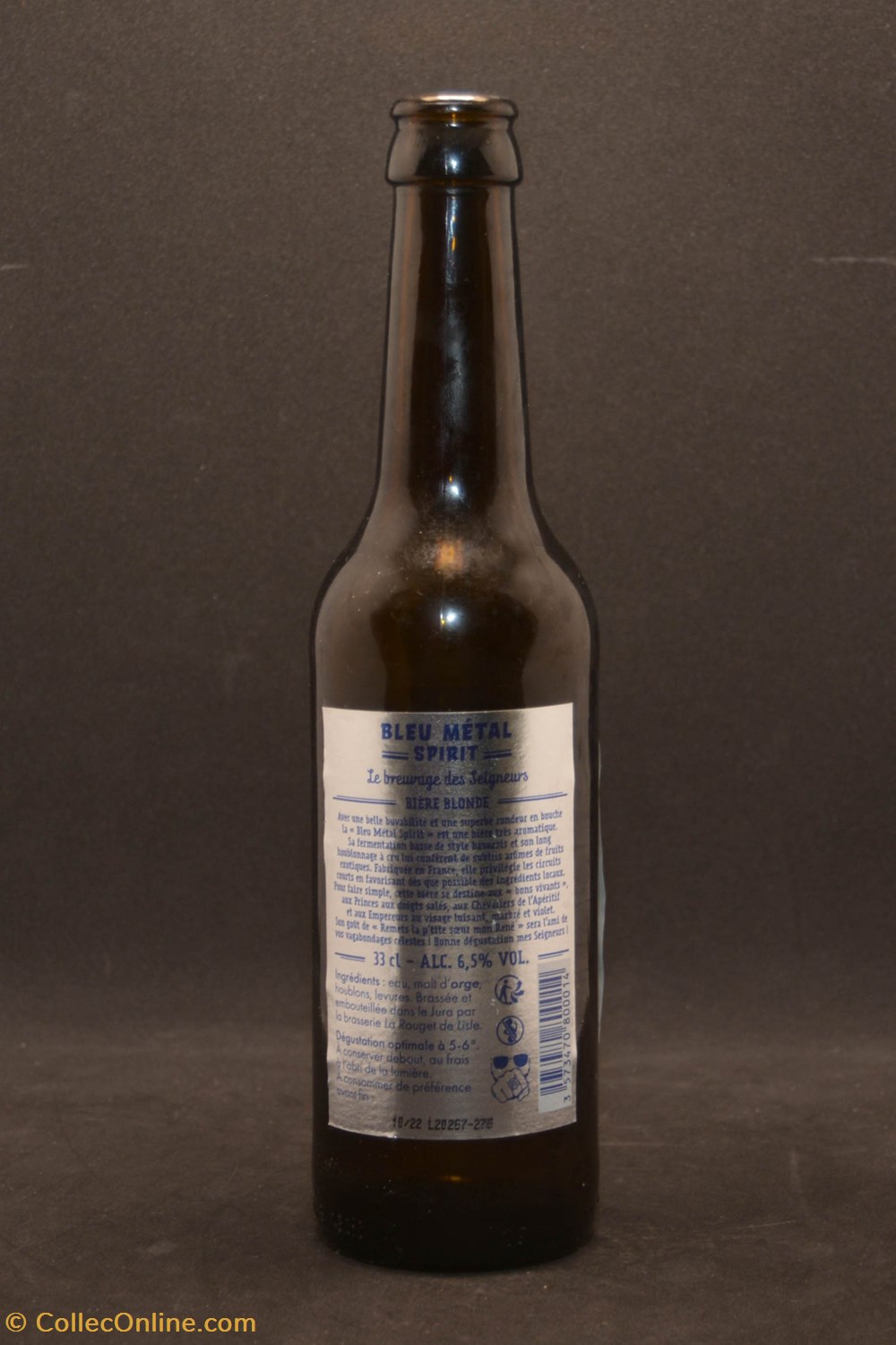 Bleu métal - Blonde - FR - 6,5% - 33cl art la table argenterie bistrot alimentation bouteilles bleu metal blonde fr 6 5 33cl