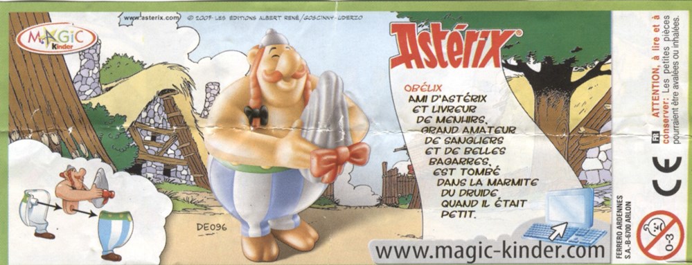 Série 06 - 50iéme anniversaire - 2009 - DE96 - Obélix - Notice figurines serie 06 50ieme anniversaire 2009 de96 obelix notice