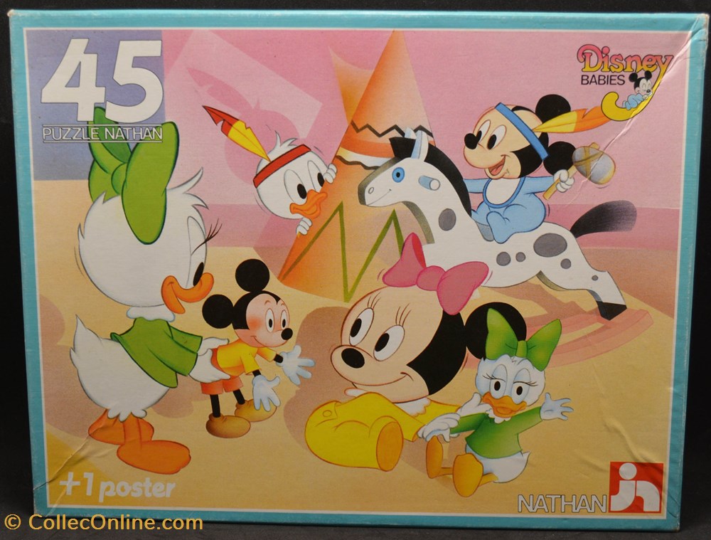 jeux de societe jouets casse tete puzzle disney nathan 1987 45 pieces en plain jeu