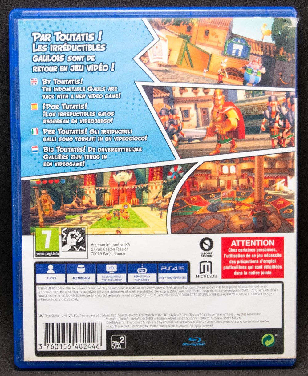 de societe jouets jeux ps4 2018 asterix obelix xxl2