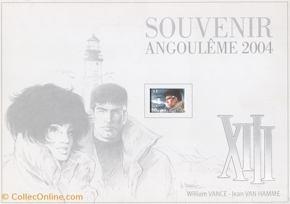 timbre belgique 1er jour neuf 2004 angouleme xiii