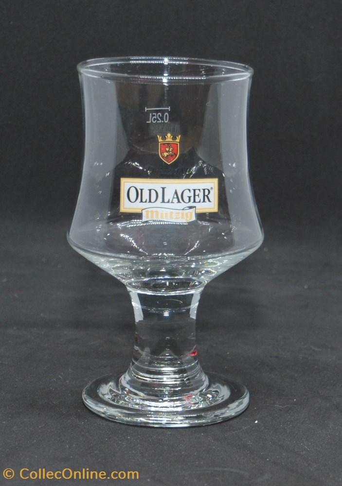 Mützig - Old Lager - 02 art de table argenterie bistrot alimentation verre mutzig old lager 02