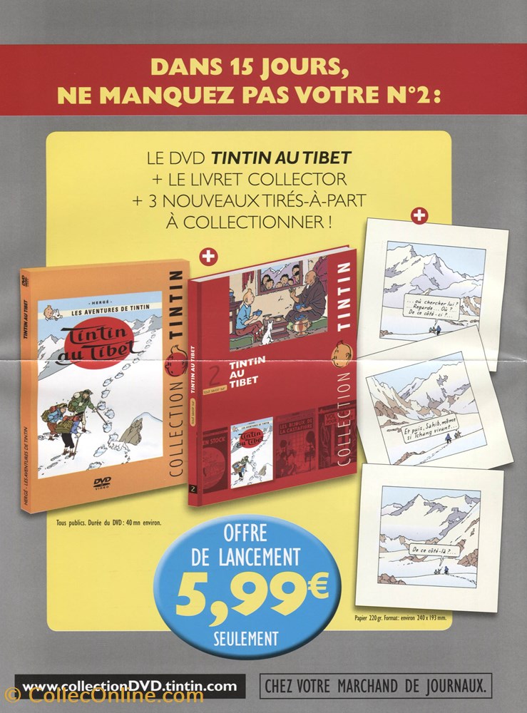 vieux papier ticket d entree hachette collection tintin 2010 presentation