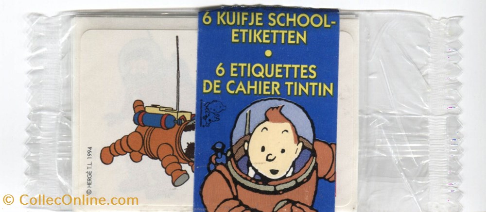 Lu - 1994 - 6 étiquettes de cahier - Objectif Lune objets publicitaires lu 1994 6 etiquettes de cahier objectif lune