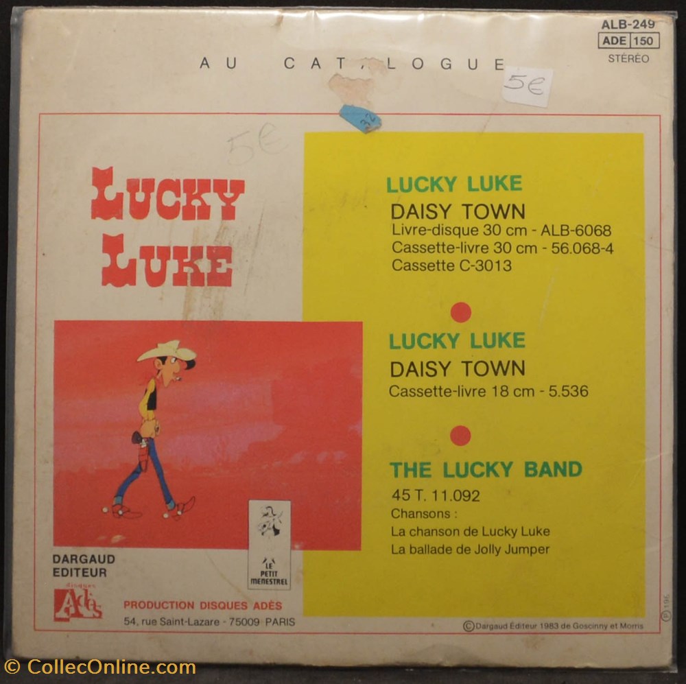 musique instruments disques vinyles vinyl 45 tours 1983 lucky luke daisy town