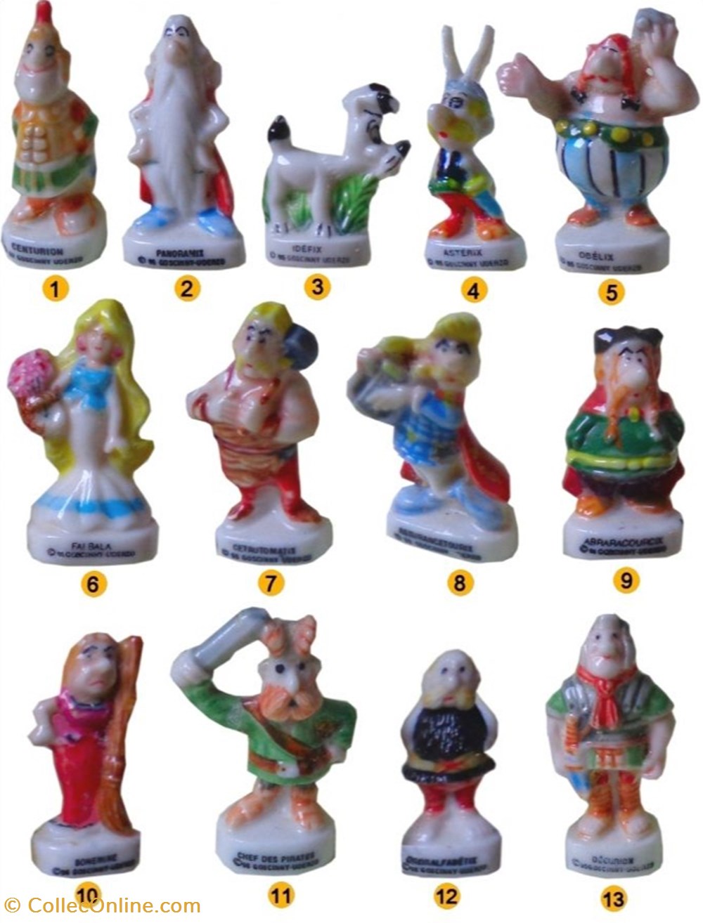 1995 - Série "Astérix" divers feves 1995 serie asterix