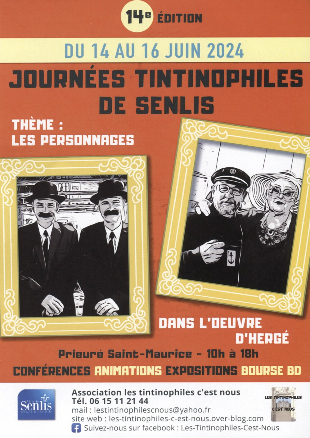 documents anciens tickets entree journee tintinophiles de senlis 2024 flyer