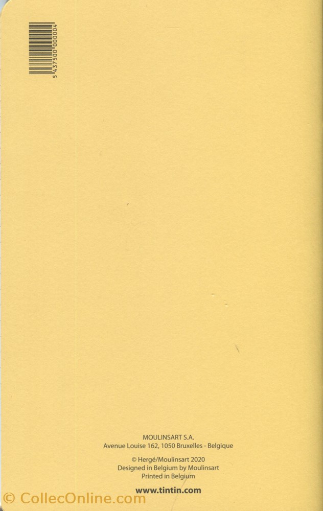 Carnet - 2020 - 12,5x20 - Tintin voyage vieux papier autre carnet 2020 12 5x20 tintin voyage
