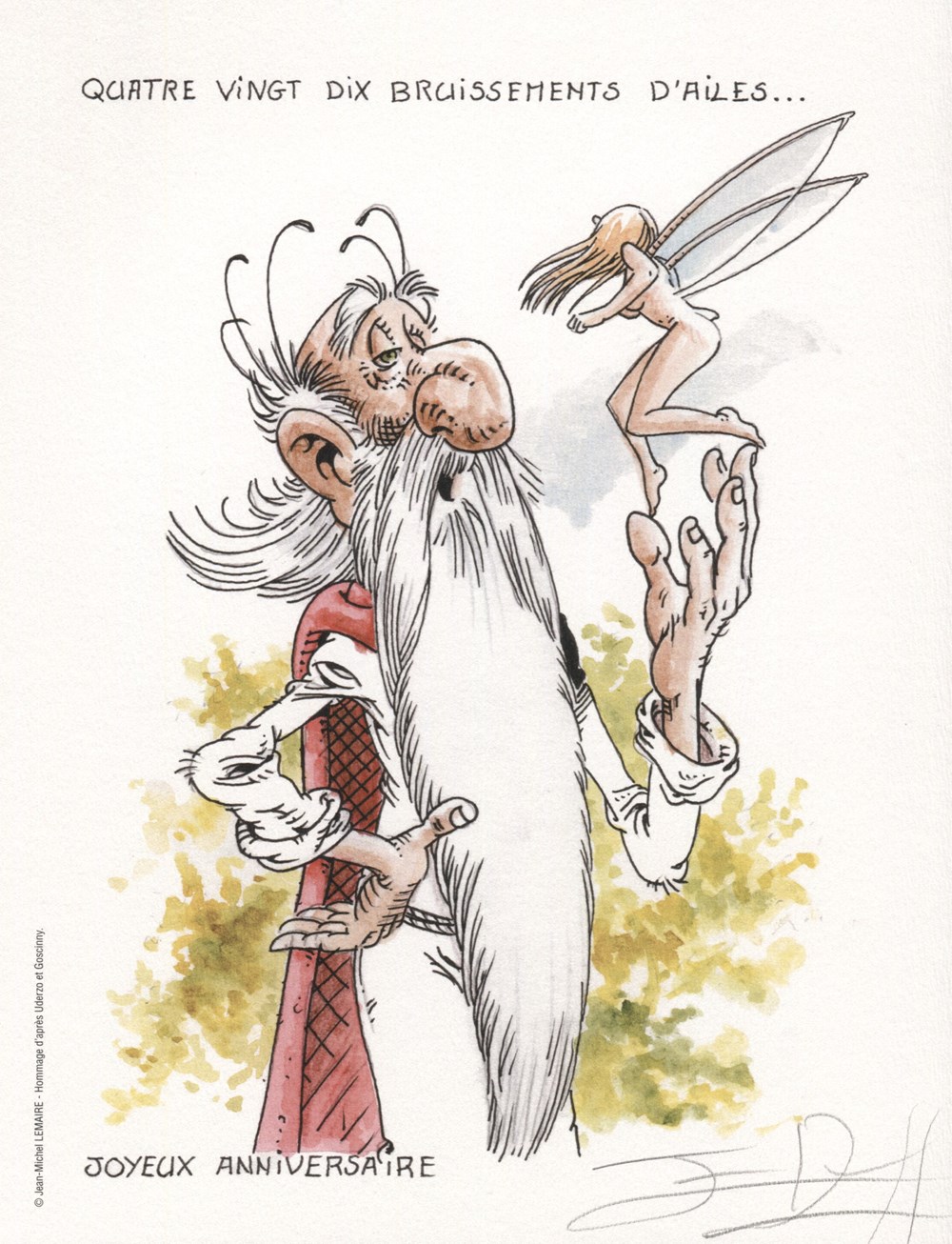 cartes postales hommage a uderzo lemaire