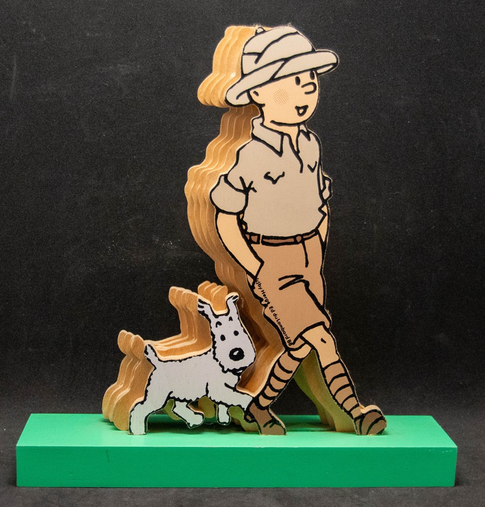 Silhouette - 1990 - Tintin au Congo divers decorations magnets autocollants silhouette 1990 tintin au congo