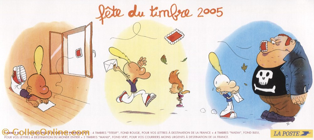france carnet 2005 10 lv fete du timbre titeuf