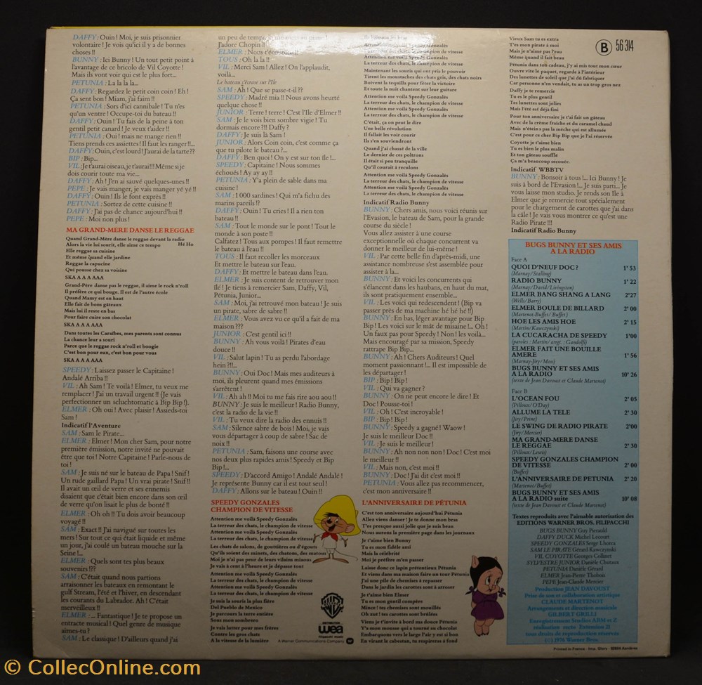 Vinyl - 33 tours - 1976 - Bugs Bunny et ses amis musique instruments disques vinyles vinyl 33 tours 1976 bugs bunny et ses amis