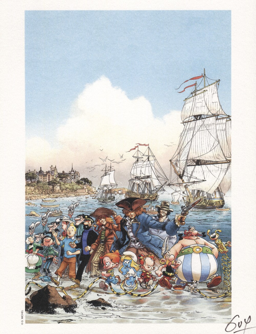 Hommage à Uderzo - Michel cartes postales hommage a uderzo michel