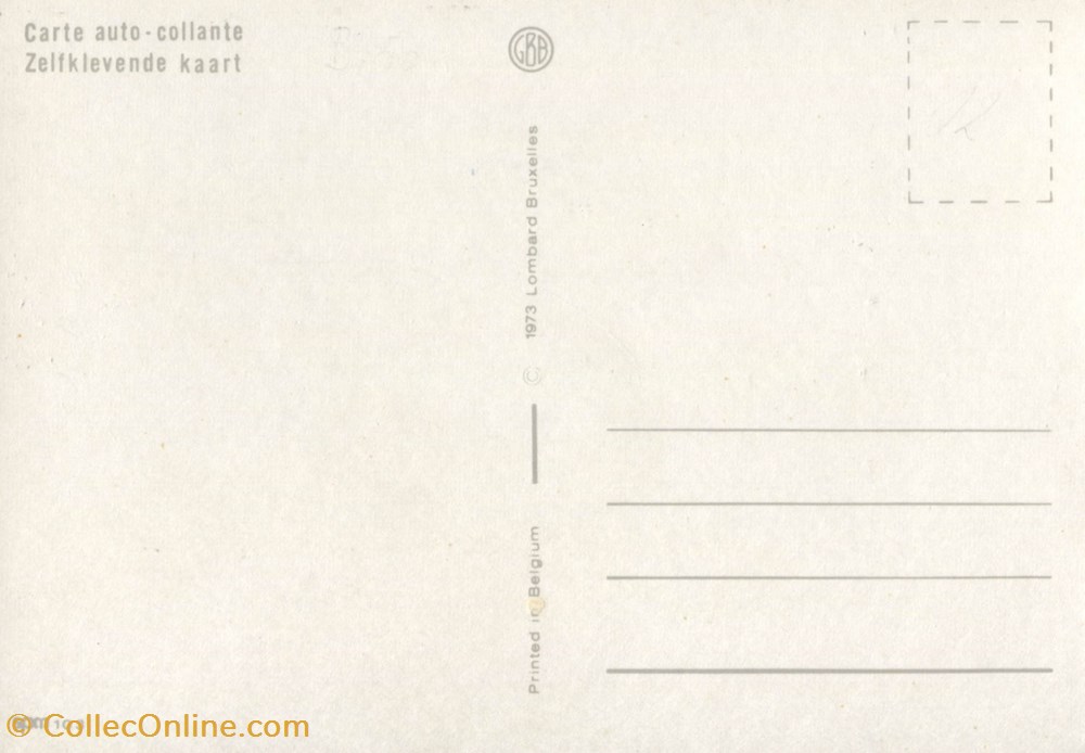 Carte auto-collante - Le Lombard - 1973 - Haddock et Castafiore cartes postales carte auto collante le lombard 1973 haddock et castafiore