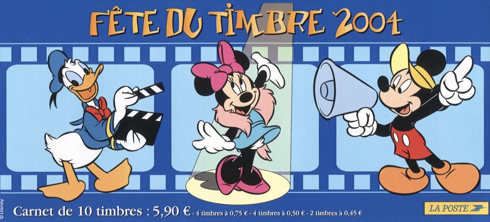 France - 1er - Bloc - Neuf - 2004 - 2x0,45€-4x0,50€-4x0,75€ - Fête du timbre Mickey timbres france 1er bloc neuf 2004 2x0 45 4x0 50 4x0 75 fete du timbre mickey