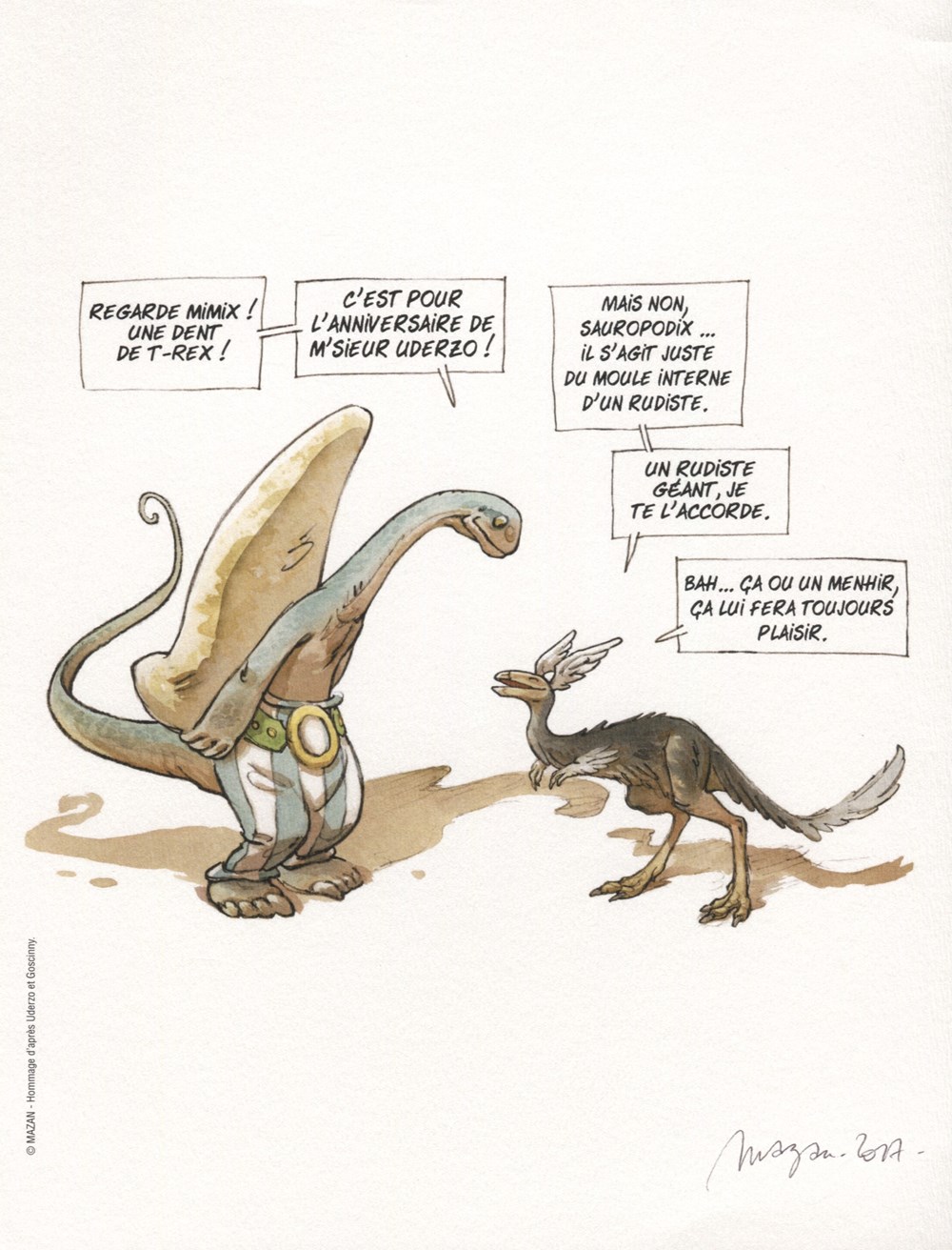cartes postales hommage a uderzo mazan