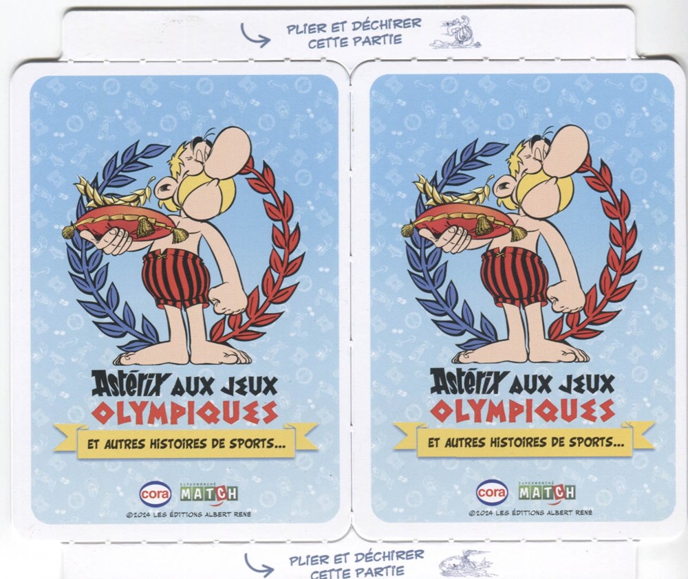 Cora - 2024 - Astérix aux jeux Olympiques - Pochette documents anciens publicites cora 2024 asterix aux jeux olympiques pochette