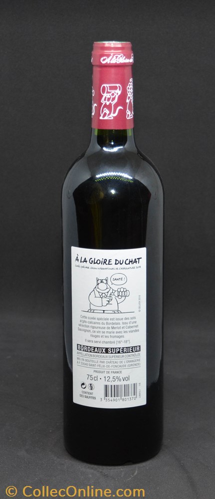 bistrot alimentation bouteille vin a la gloire du chat rouge 2018