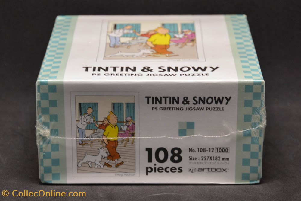 ArtBox - Japon - Années 90 - 108 pièces - Tintin & Snowy - Bleu 2 jeux jouets puzzle artbox japon annees 90 108 pieces tintin snowy bleu