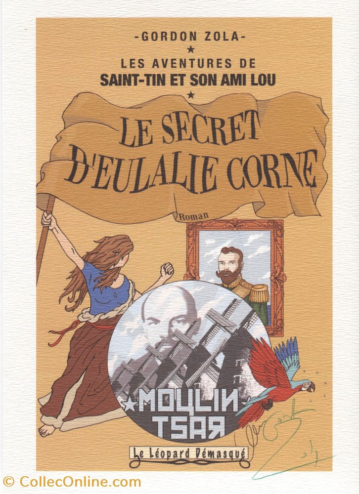 Ex-libris - Gordon Zola - 14x21 - Le secret d'eulalie corne carte postale ex libris gordon zola 14x21 le secret eulalie corne