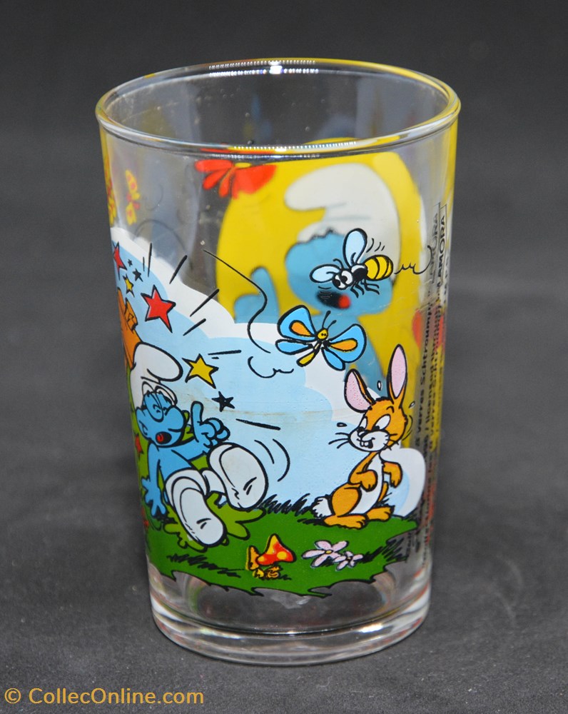art de la table argenterie schtroumpfs 1996 amora le schtroumpf a lunettes
