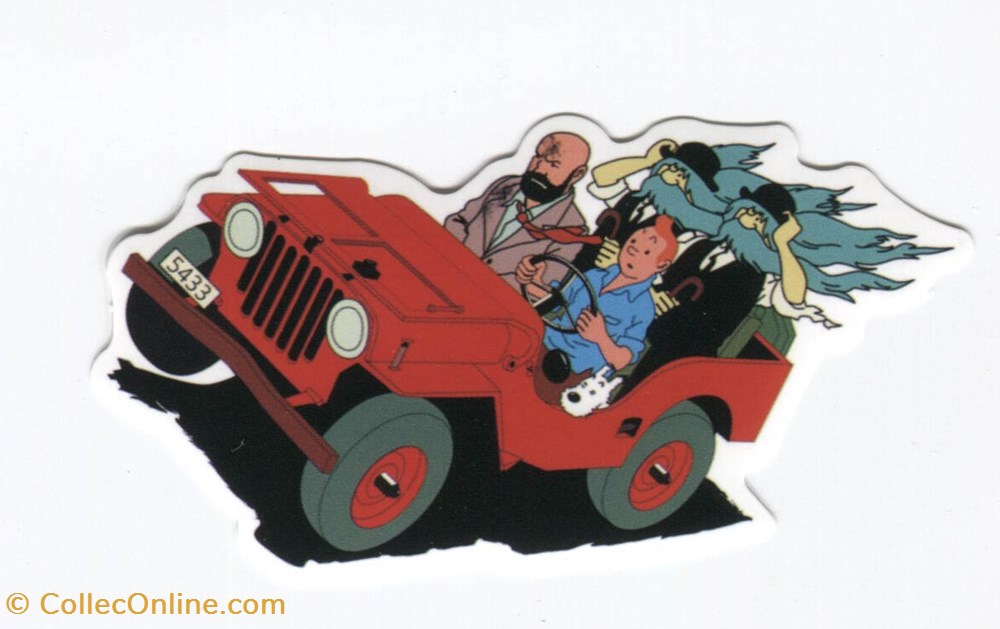 objet publicitaire autocollant jeep rouge