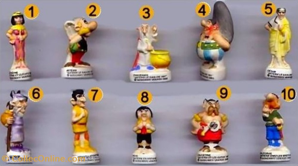 2000 - Série "Les aventures d'Astérix (mat)" divers feves 2000 serie les aventures asterix mat
