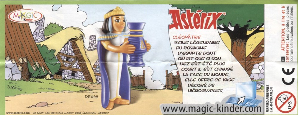 figurines serie 06 50ieme anniversaire 2009 de98 cleopatre notice
