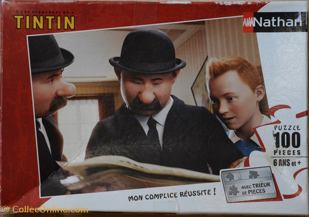 Nathan - 2011 - 100 pièces - Tintin et les Dupond et Dupond jeux de societe jouets casse tete puzzle nathan 2011 100 pieces tintin et les dupond et dupond