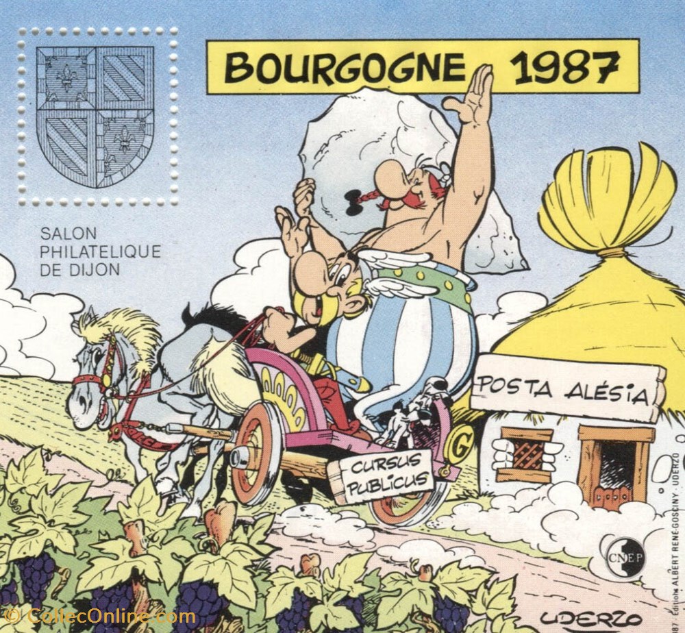 timbre france bloc neuf 1987 salon philatelique de dijon