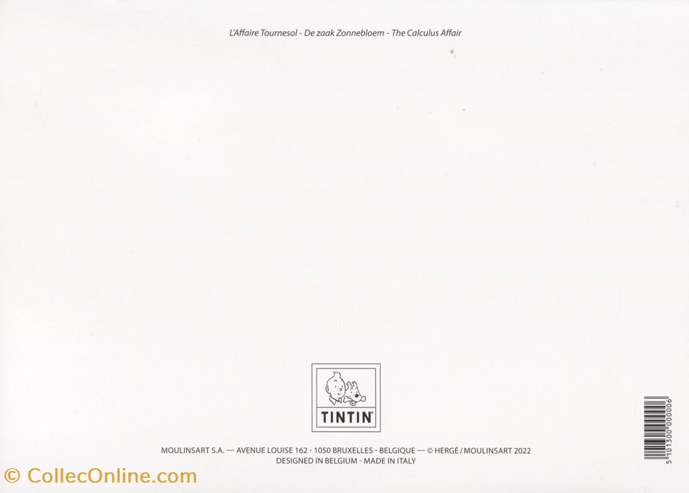 cartes postales carte popu up moulinsart 2022 23x17 affaire tournesol