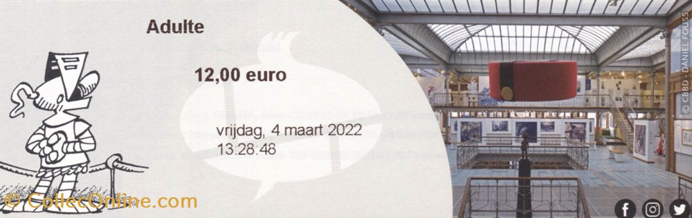 Musée de la BD - Bruxelles - Ticket 1 documents anciens tickets entree musee de la bd bruxelles ticket 1